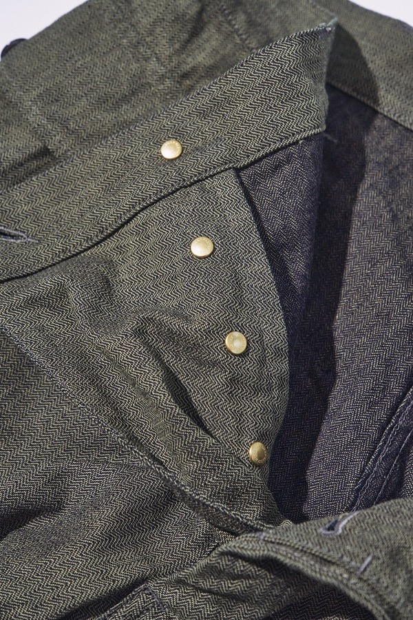 先行予約受付中！SJAP26-BOB ブラックオンブルーへリンボーンアーミーパンツ SJAP26BOB SAMURAIJEANS サムライジーンズデニムジーンズの画像