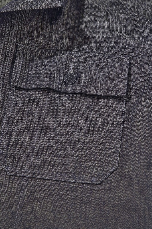 先行予約受付中！SJFJK26-BOB ブラックオンブルーへリンボーンフィールドジャケット SJFJK26BOB SAMURAIJEANS サムライジーンズジャケット アウターの画像