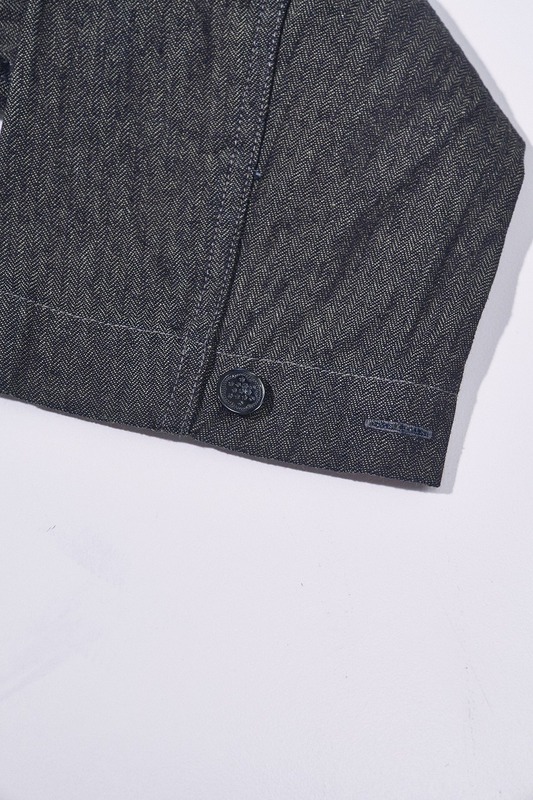 先行予約受付中！SJFJK26-BOB ブラックオンブルーへリンボーンフィールドジャケット SJFJK26BOB SAMURAIJEANS サムライジーンズジャケット アウターの画像