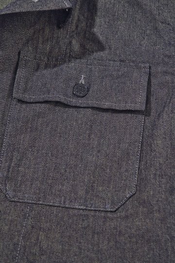 先行予約受付中！SJFJK26-BOB ブラックオンブルーへリンボーンフィールドジャケット SJFJK26BOB SAMURAIJEANS サムライジーンズジャケット アウターの画像