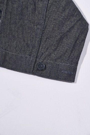 先行予約受付中！SJFJK26-BOB ブラックオンブルーへリンボーンフィールドジャケット SJFJK26BOB SAMURAIJEANS サムライジーンズジャケット アウターの画像