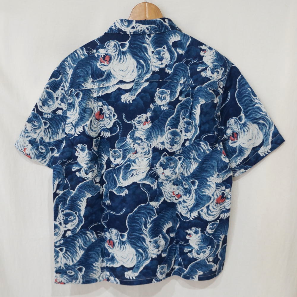 FN-SCR-017S リネン半袖シャツ百虎 桐箱入 FNSCR017S FLATHEAD フラットヘッド オープンカラーシャツ LINEN SHORT SLEEVE SHIRT HYAKU TORAの画像