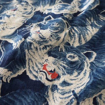 FN-SCR-017S リネン半袖シャツ百虎 桐箱入 FNSCR017S FLATHEAD フラットヘッド オープンカラーシャツ LINEN SHORT SLEEVE SHIRT HYAKU TORAの画像