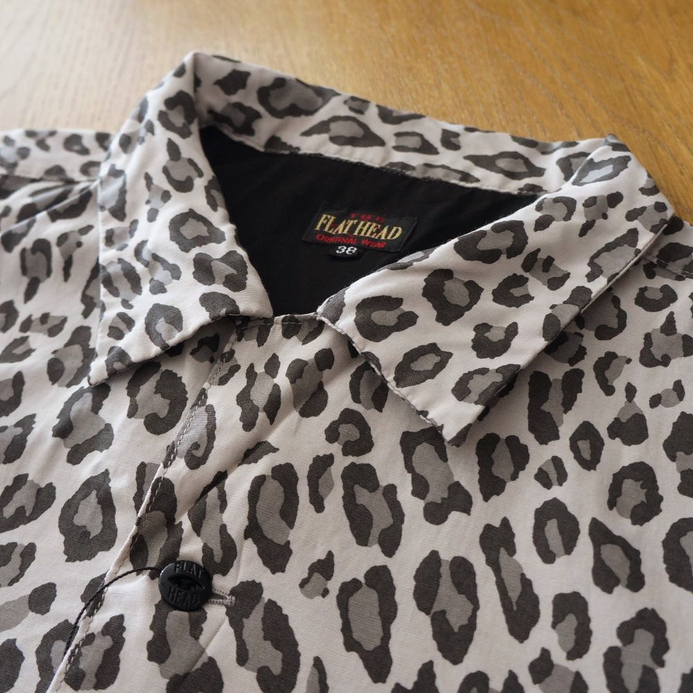 FN-SRO-009S レーヨン半袖シャツレオパード FNSRO009S FLATHEAD フラットヘッドレーヨンシャツ シャツ半袖 RAYON SHORT SLEEVE SHIRT LEOPARDの画像