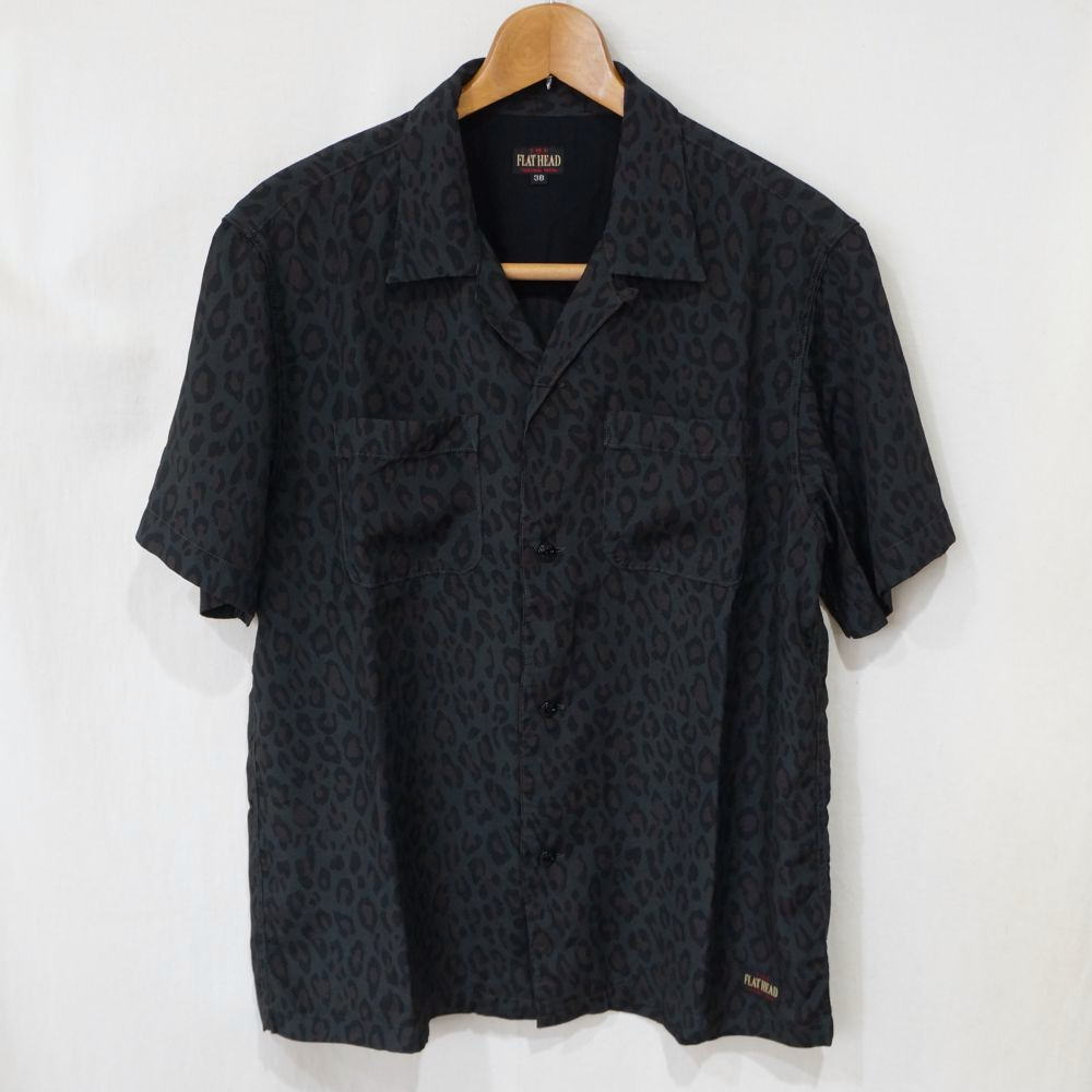 FN-SRO-009S レーヨン半袖シャツレオパード FNSRO009S FLATHEAD フラットヘッドレーヨンシャツ シャツ半袖 RAYON SHORT SLEEVE SHIRT LEOPARDの画像