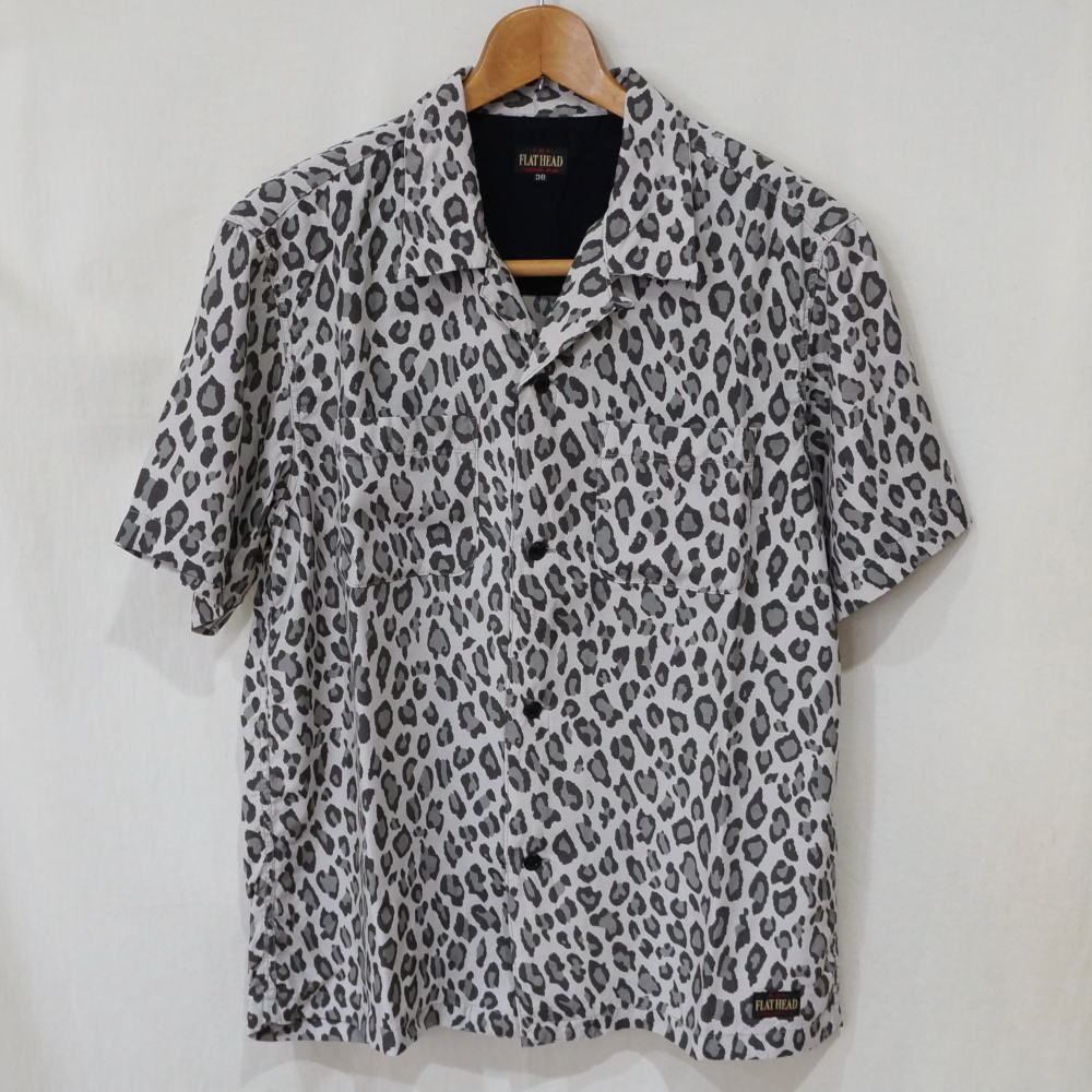 FN-SRO-009S レーヨン半袖シャツレオパード FNSRO009S FLATHEAD フラットヘッドレーヨンシャツ シャツ半袖 RAYON SHORT SLEEVE SHIRT LEOPARDの画像