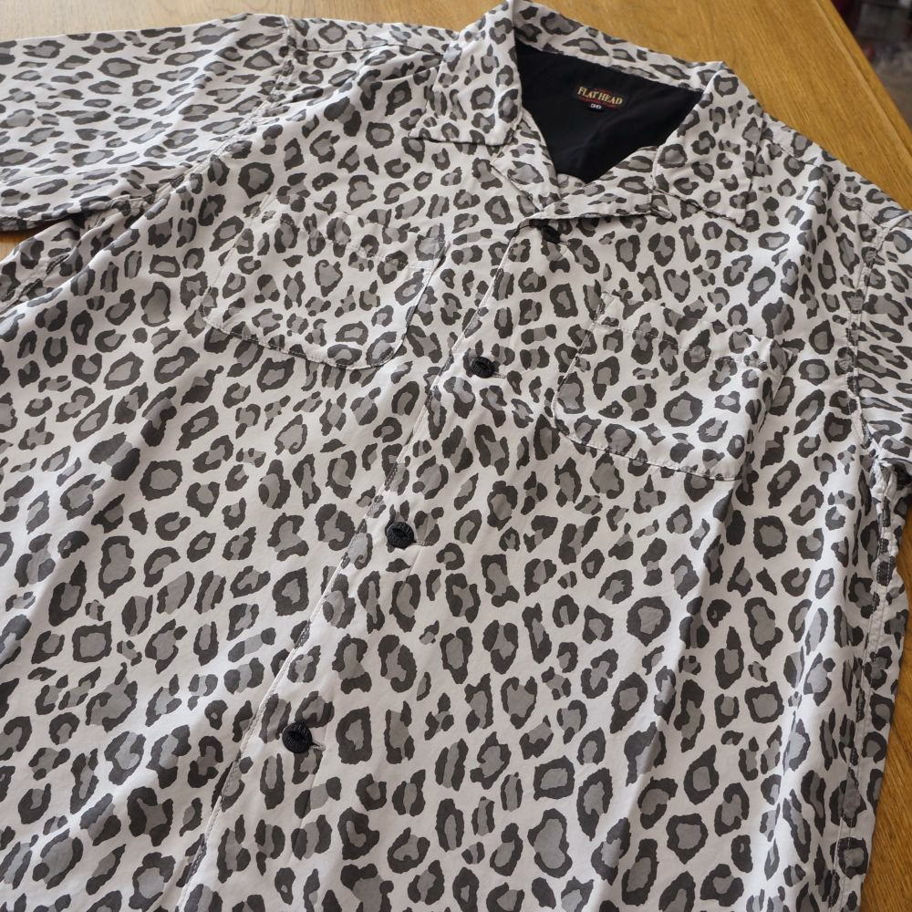 FN-SRO-009S レーヨン半袖シャツレオパード FNSRO009S FLATHEAD フラットヘッドレーヨンシャツ シャツ半袖 RAYON SHORT SLEEVE SHIRT LEOPARDの画像
