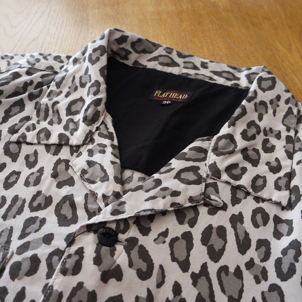 FN-SRO-009S レーヨン半袖シャツレオパード FNSRO009S FLATHEAD フラットヘッドレーヨンシャツ シャツ半袖 RAYON SHORT SLEEVE SHIRT LEOPARDの画像
