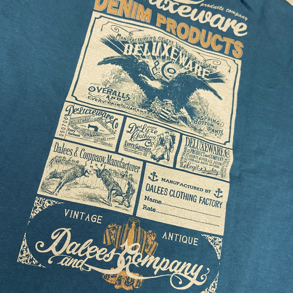 BRG-DD5 特製デニムコインケース付 ブランドロゴTシャツDD5 BRGDD5 DELUXEWARE デラックスウエアＴシャツ DALEE'S ダリーズTシャツの画像