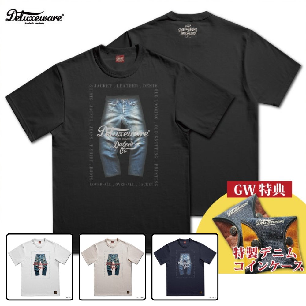 BRG-DD6 特製デニムコインケース付 ブランドロゴTシャツDD6 BRGDD6 DELUXEWARE デラックスウエアＴシャツ DALEE'S ダリーズTシャツの画像