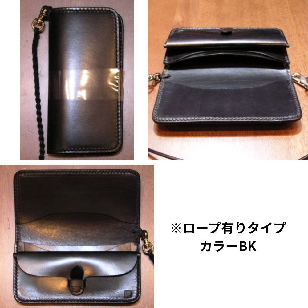 CBM185 CBM185-R CBM185マチ付きロングウォレット 黒羽（CROW：クロウ)ロングウォレット(長財布) CBM185Rの画像