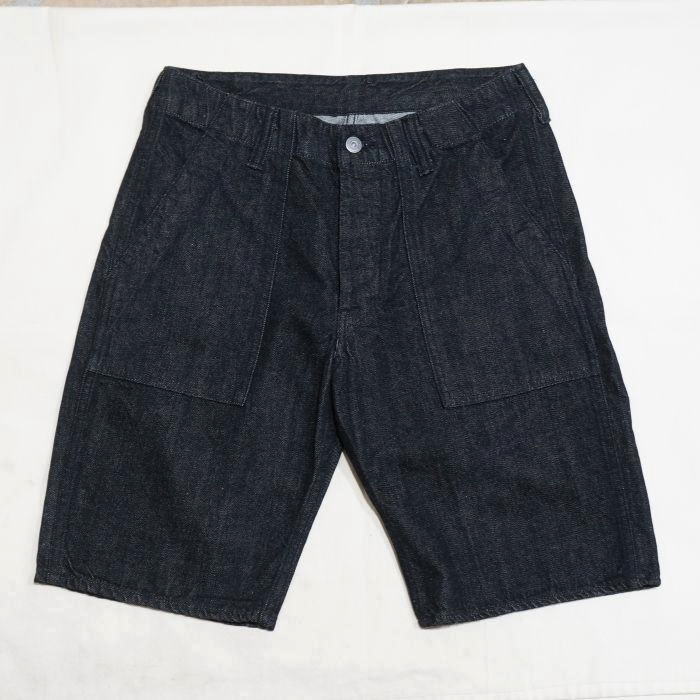 FN-S-DB001 12.5oz BLACK DENIM HALF PANTS FNSDB001 FLATHEAD フラットヘッドデニムジーンズ フラットヘッドジーンズ ハーフパンツ ショートパンツの画像