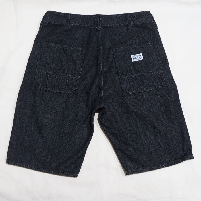 FN-S-DB001 12.5oz BLACK DENIM HALF PANTS FNSDB001 FLATHEAD フラットヘッドデニムジーンズ フラットヘッドジーンズ ハーフパンツ ショートパンツの画像