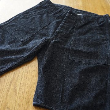 FN-S-DB001 12.5oz BLACK DENIM HALF PANTS FNSDB001 FLATHEAD フラットヘッドデニムジーンズ フラットヘッドジーンズ ハーフパンツ ショートパンツの画像