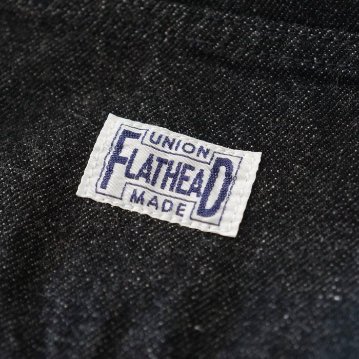 FN-S-DB001 12.5oz BLACK DENIM HALF PANTS FNSDB001 FLATHEAD フラットヘッドデニムジーンズ フラットヘッドジーンズ ハーフパンツ ショートパンツの画像