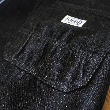 FN-S-DB001 12.5oz BLACK DENIM HALF PANTS FNSDB001 FLATHEAD フラットヘッドデニムジーンズ フラットヘッドジーンズ ハーフパンツ ショートパンツの画像