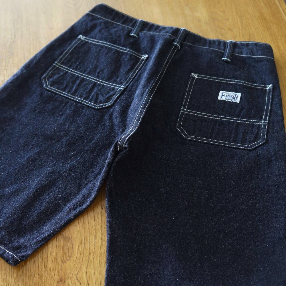 FN-S-DP003 12oz DENIM HALF PANTS FNSDP003 FLATHEAD フラットヘッドデニムジーンズ フラットヘッドジーンズ ハーフパンツ　ショートパンツの画像