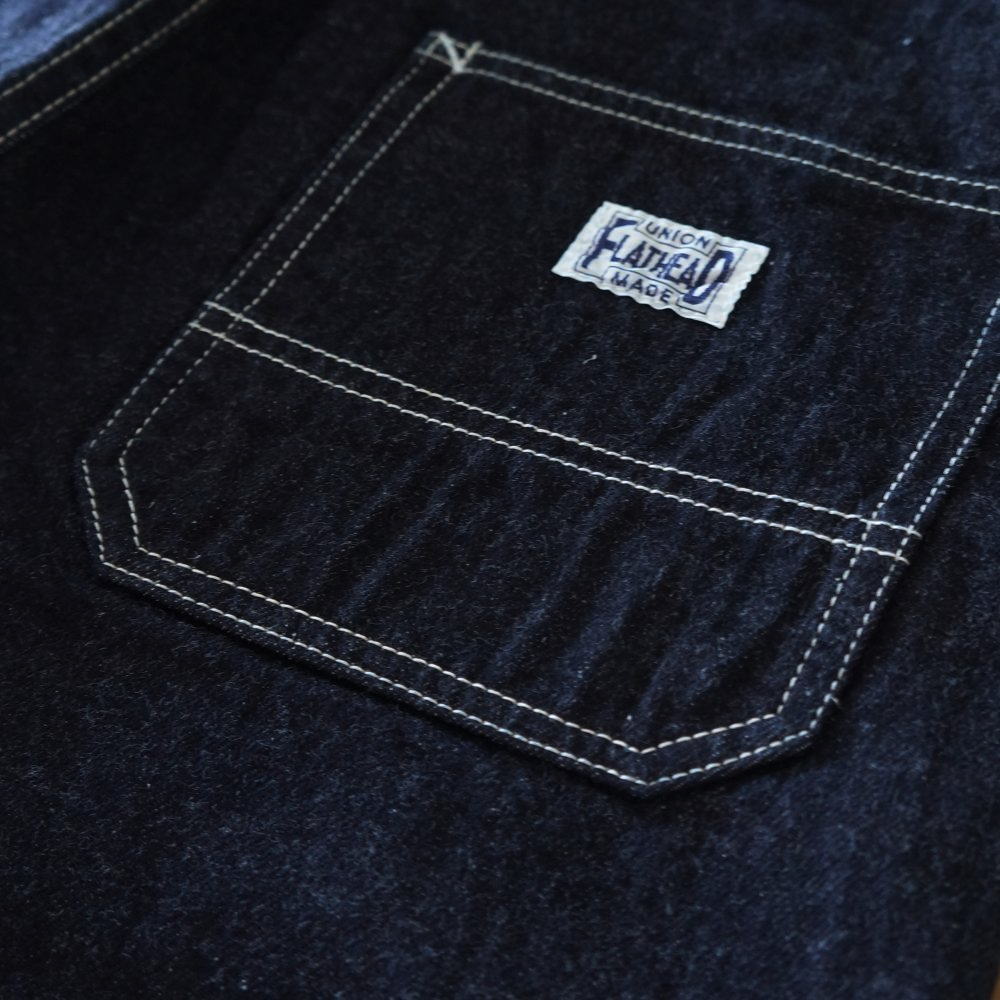 FN-S-DP003 12oz DENIM HALF PANTS FNSDP003 FLATHEAD フラットヘッドデニムジーンズ フラットヘッドジーンズ ハーフパンツ　ショートパンツの画像