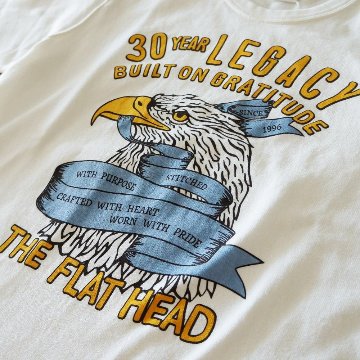 FN-TMC-105 LOOPWHEEL T-SHIRT-30 TEAR LEGACY FNTMC105 FLATHEAD フラットヘッドTシャツ 吊り生地 双糸 Tシャツの画像