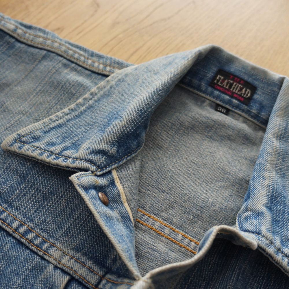 FN-OJ-D101C 14.5oz 左綾ジンバブエコットン デニムジャケット 40sモデル リアルエイジング加工 FNOJD101C FLATHEAD フラットヘッド デニムジャケット Gジャンの画像