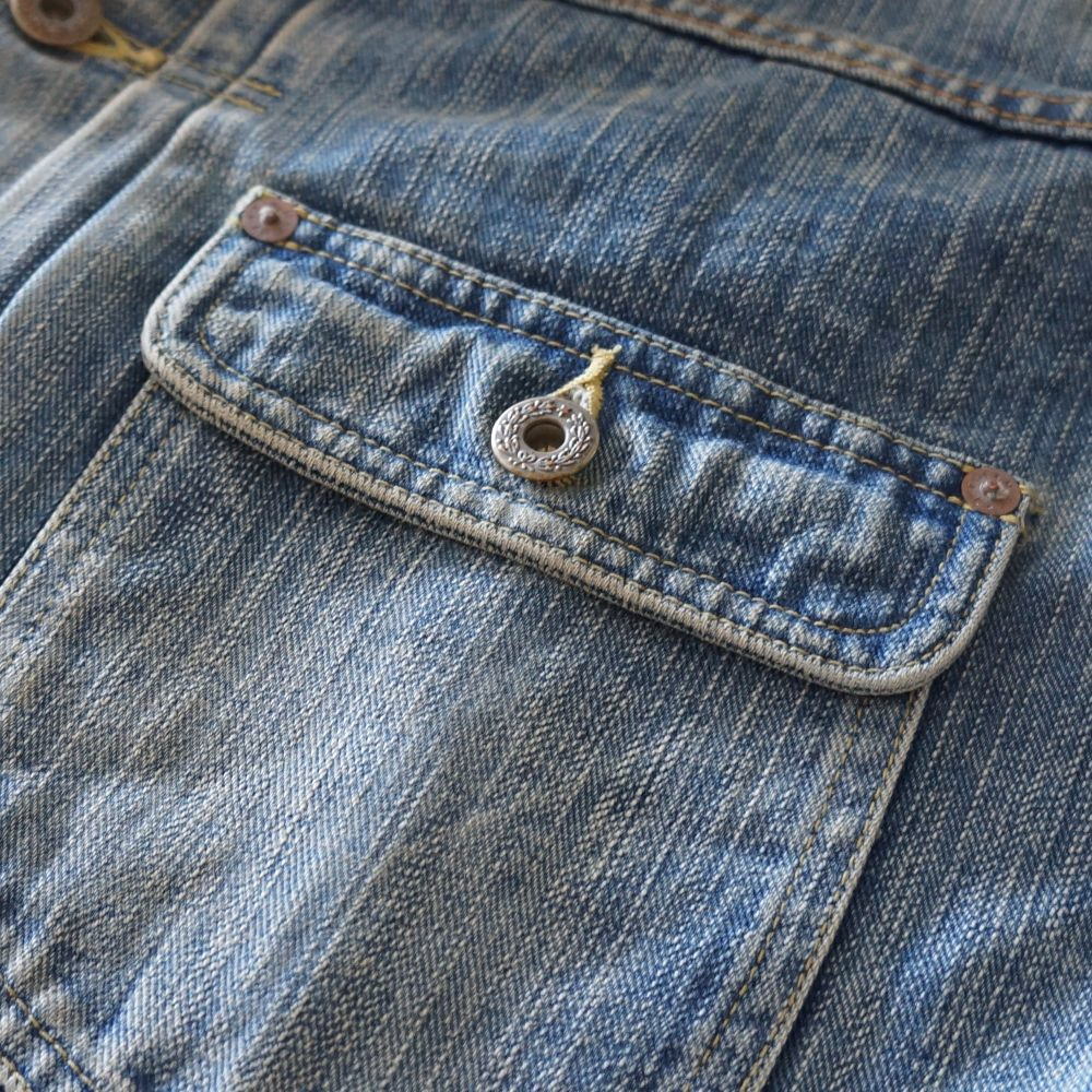 FN-OJ-D101C 14.5oz 左綾ジンバブエコットン デニムジャケット 40sモデル リアルエイジング加工 FNOJD101C FLATHEAD フラットヘッド デニムジャケット Gジャンの画像
