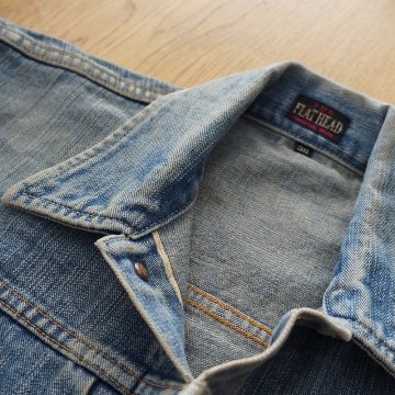FN-OJ-D101C 14.5oz 左綾ジンバブエコットン デニムジャケット 40sモデル リアルエイジング加工 FNOJD101C FLATHEAD フラットヘッド デニムジャケット Gジャンの画像
