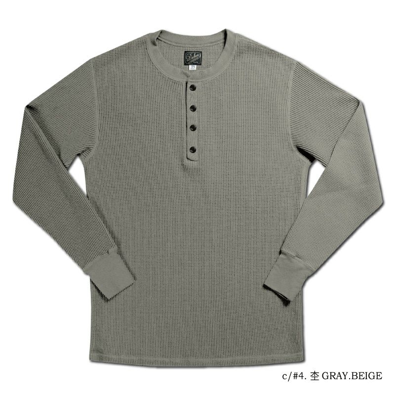 2230HT MGRYBE 30S ワッフルヘンリーサーマル DELUXEWARE デラックスウエアサーマルTシャツ DALEE'S ダリーズサーマルTシャツ ヘンリーネックサーマルの画像
