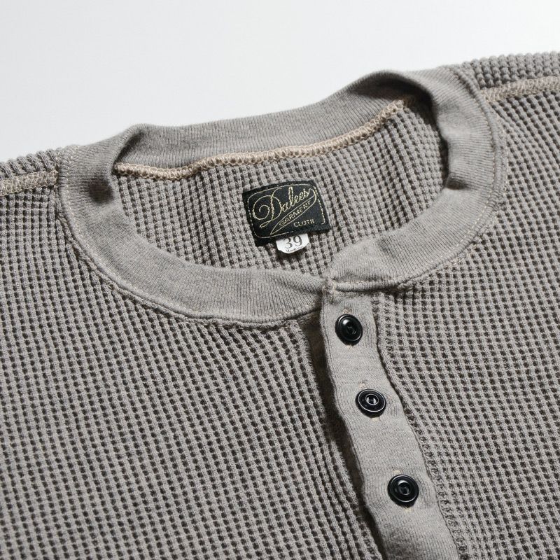 2230HT MGRYBE 30S ワッフルヘンリーサーマル DELUXEWARE デラックスウエアサーマルTシャツ DALEE'S ダリーズサーマルTシャツ ヘンリーネックサーマルの画像