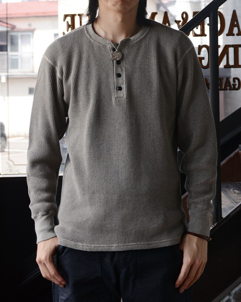 2230HT MGRYBE 30S ワッフルヘンリーサーマル DELUXEWARE デラックスウエアサーマルTシャツ DALEE'S ダリーズサーマルTシャツ ヘンリーネックサーマルの画像