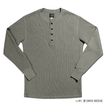 2230HT MGRYBE 30S ワッフルヘンリーサーマル DELUXEWARE デラックスウエアサーマルTシャツ DALEE'S ダリーズサーマルTシャツ ヘンリーネックサーマルの画像