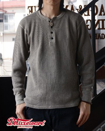 2230HT MGRYBE 30S ワッフルヘンリーサーマル DELUXEWARE デラックスウエアサーマルTシャツ DALEE'S ダリーズサーマルTシャツ ヘンリーネックサーマルの画像