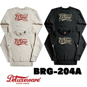 BRG-204A DX.WARE BRG204A DELUXEWARE デラックスウエアスウェット デラックスウエアスエット トレーナー ラグランスリーブの画像