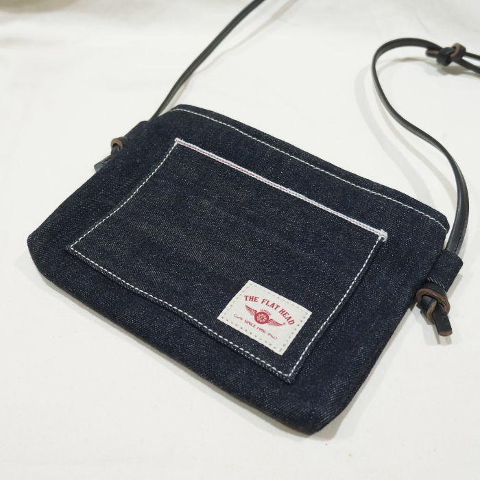 FN-BT-006 18oz DENIM SACOCHE FNBT006 FN-BT006 FLATHEADフラットヘッドバッグ カバン 鞄 サコッシュの画像