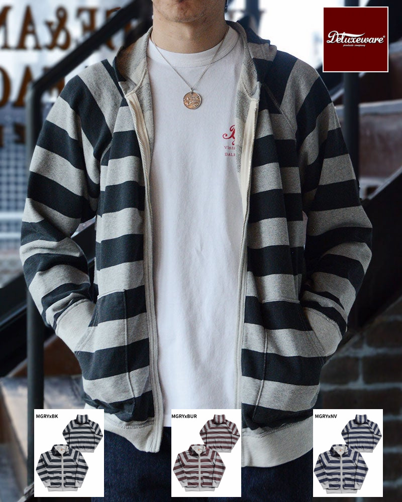 SRZ-01BD [WIDE BORDER FULLZIP] SRZ01BD DELUXEWARE デラックスウエアフルジップスエット-スエット スウェットの画像