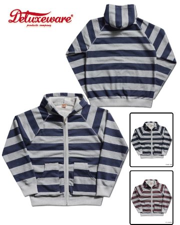 先行予約受付中！SRZ-01BD [WIDE BORDER FULLZIP] SRZ01BD DELUXEWARE デラックスウエアフルジップスエット-スエット スウェットの画像