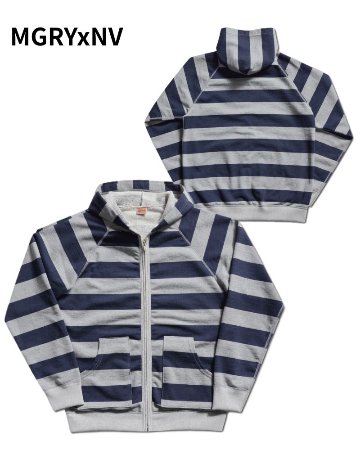 SRZ-01BD [WIDE BORDER FULLZIP] SRZ01BD DELUXEWARE デラックスウエアフルジップスエット-スエット スウェットの画像