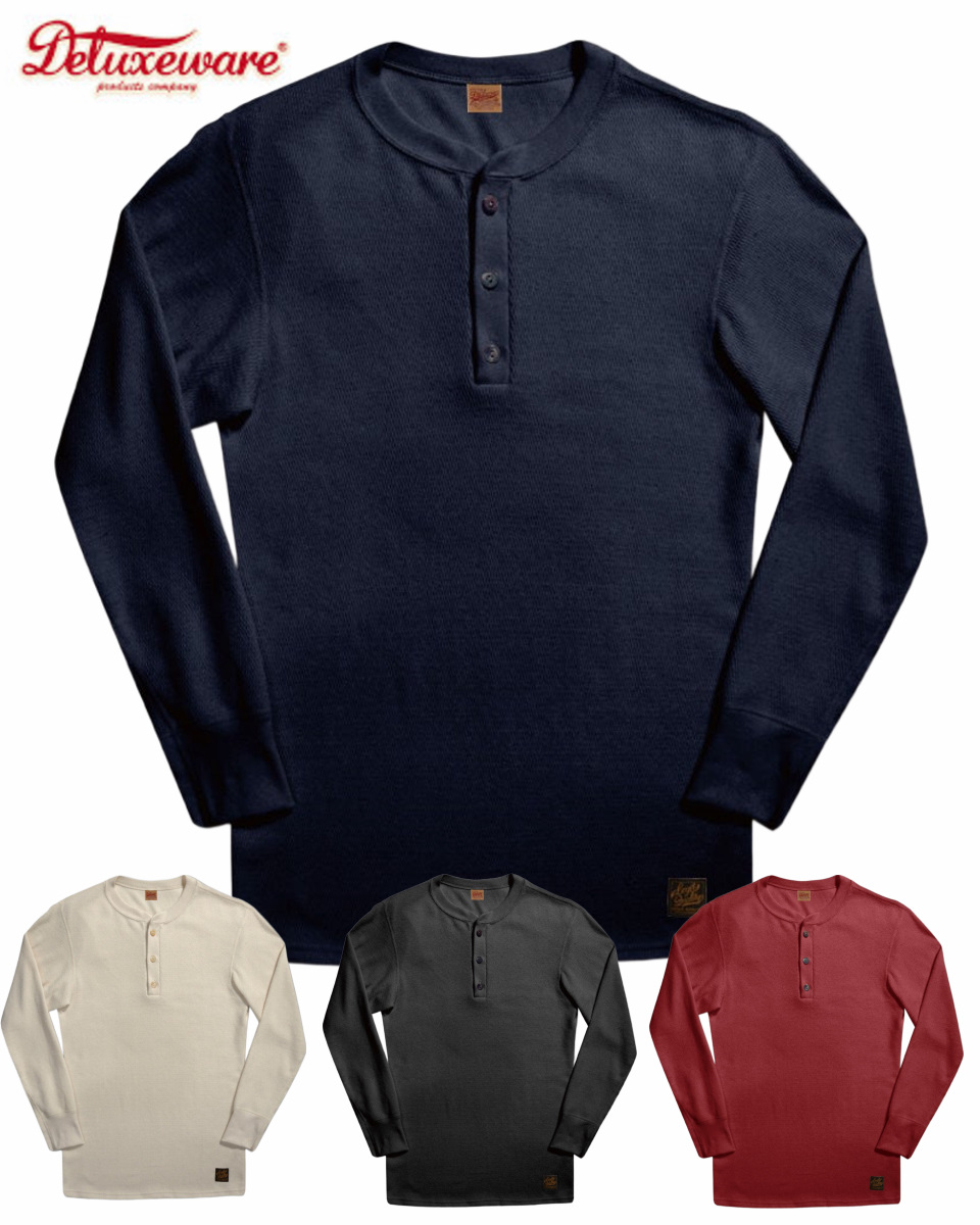 先行予約受付中！MILH-00 MIL-SPEC THERMAL HENLY-NECK MILH00 DELUXEWARE デラックスウエアサーマルＴシャツ 無地サーマル ヘンリーネックの画像