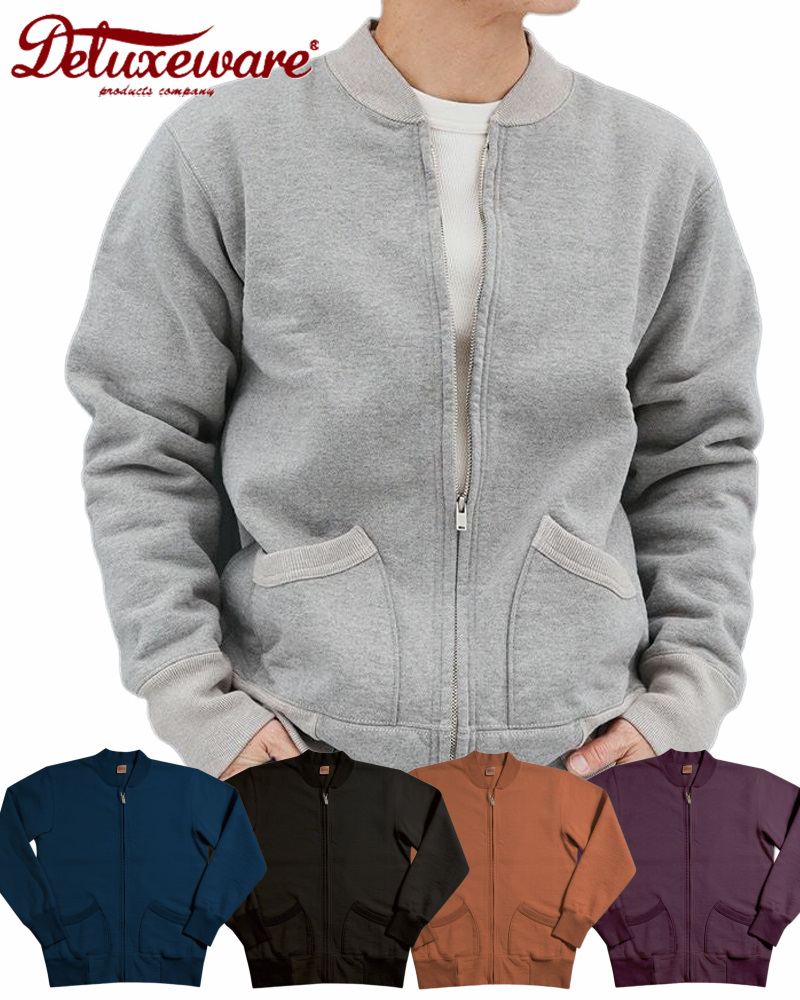 先行予約受付中！SFZ-00 無地フルジップスエット FULLZIP SWEAT PLAIN SFZ00 DELUXEWARE デラックスウエアフルジップスエット スエット スウェットの画像