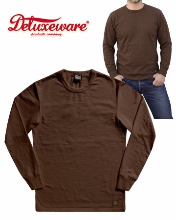 DXTL-00 PUR.BR 無地長袖Tシャツ DXTL00 DELUXEWARE デラックスウエア長袖Tシャツ ロンTの画像