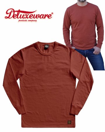 DXTL-00 RED.CHIL 無地長袖Tシャツ DXTL00 DELUXEWARE デラックスウエア長袖Tシャツ ロンTの画像