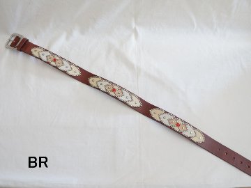 旧商品スペシャルプライス！SD-B40-03-ホワイト-スタッズベルト40-03-SDB4003-セカンドオリジナルバフズナイン ALL HAND MADE(オールハンドメイド)の画像