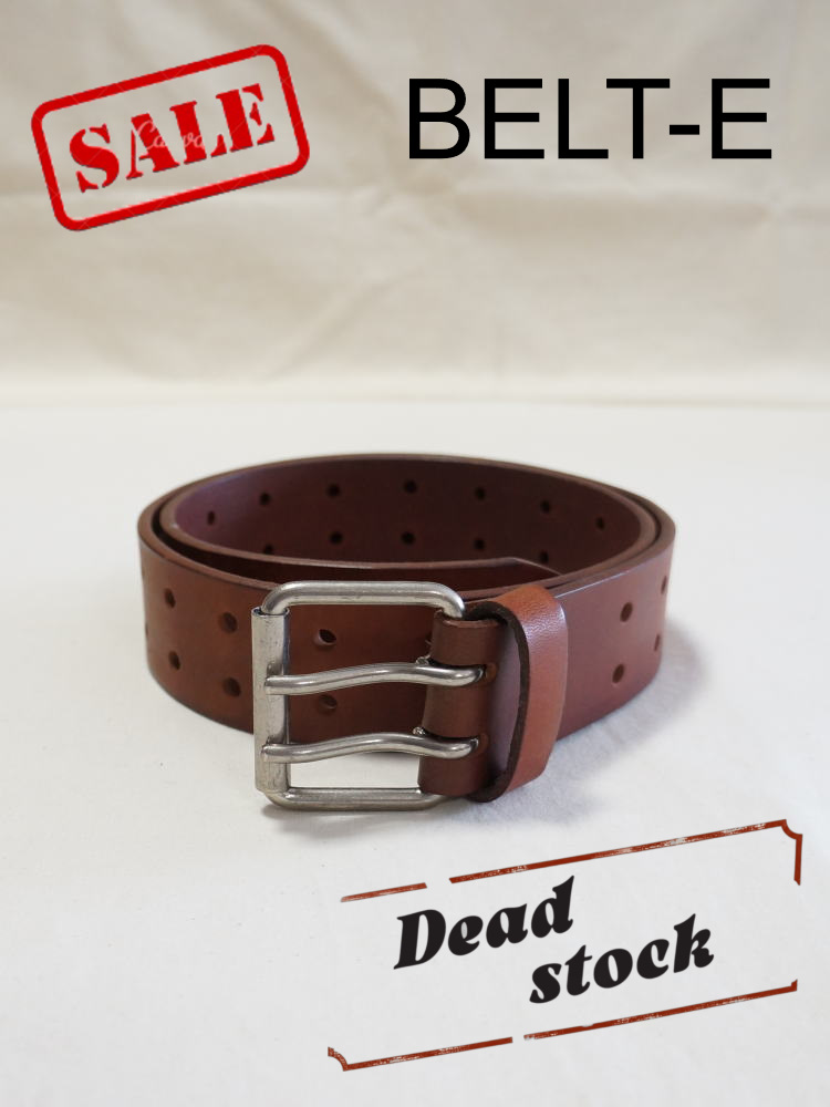 【デッドストック！特価販売！ワケアリ品】BELT-E ベルト  ブランド不明 レザーベルト 長期保管品の画像
