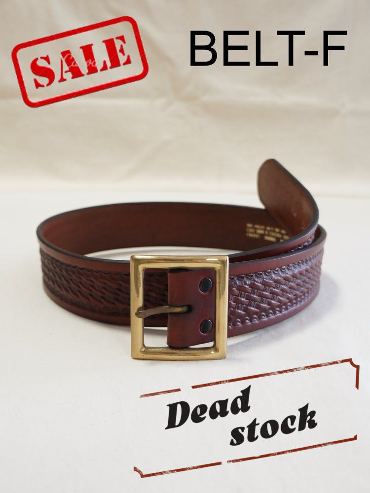 【デッドストック！特価販売！ワケアリ品】BELT-F ベルト  ブランド不明 レザーベルト 長期保管品の画像
