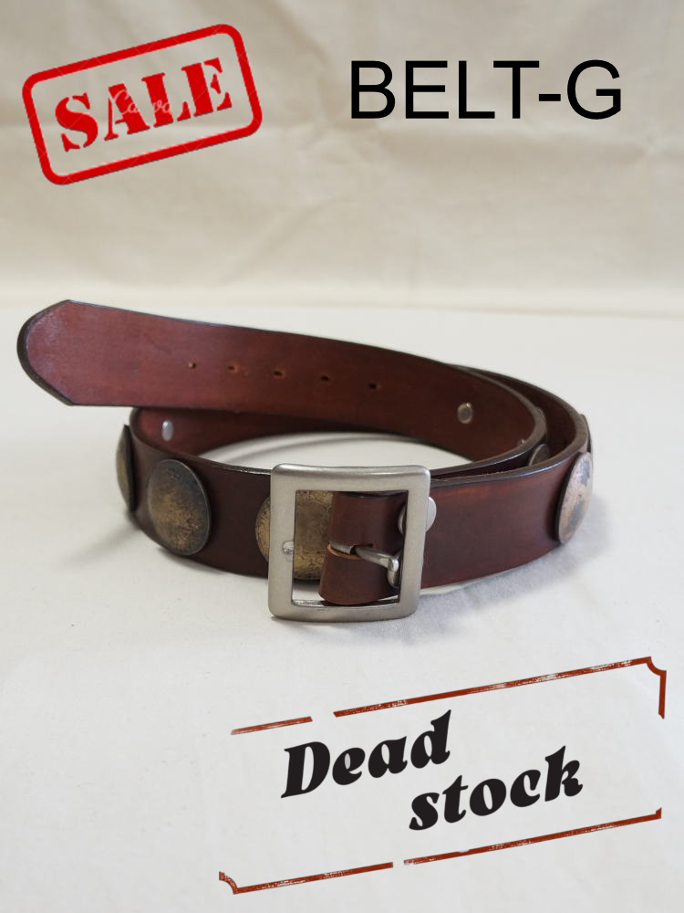 【デッドストック！特価販売！ワケアリ品】BELT-G ベルト  ブランド不明 レザーベルト 長期保管品の画像