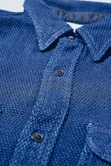 先行予約受付中！SSS27-SK 藍野良刺し子ワークシャツ SSS27SK SAMURAIJEANS サムライジーンズシャツ 長袖シャツの画像
