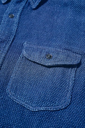 先行予約受付中！SSS27-SK 藍野良刺し子ワークシャツ SSS27SK SAMURAIJEANS サムライジーンズシャツ 長袖シャツの画像