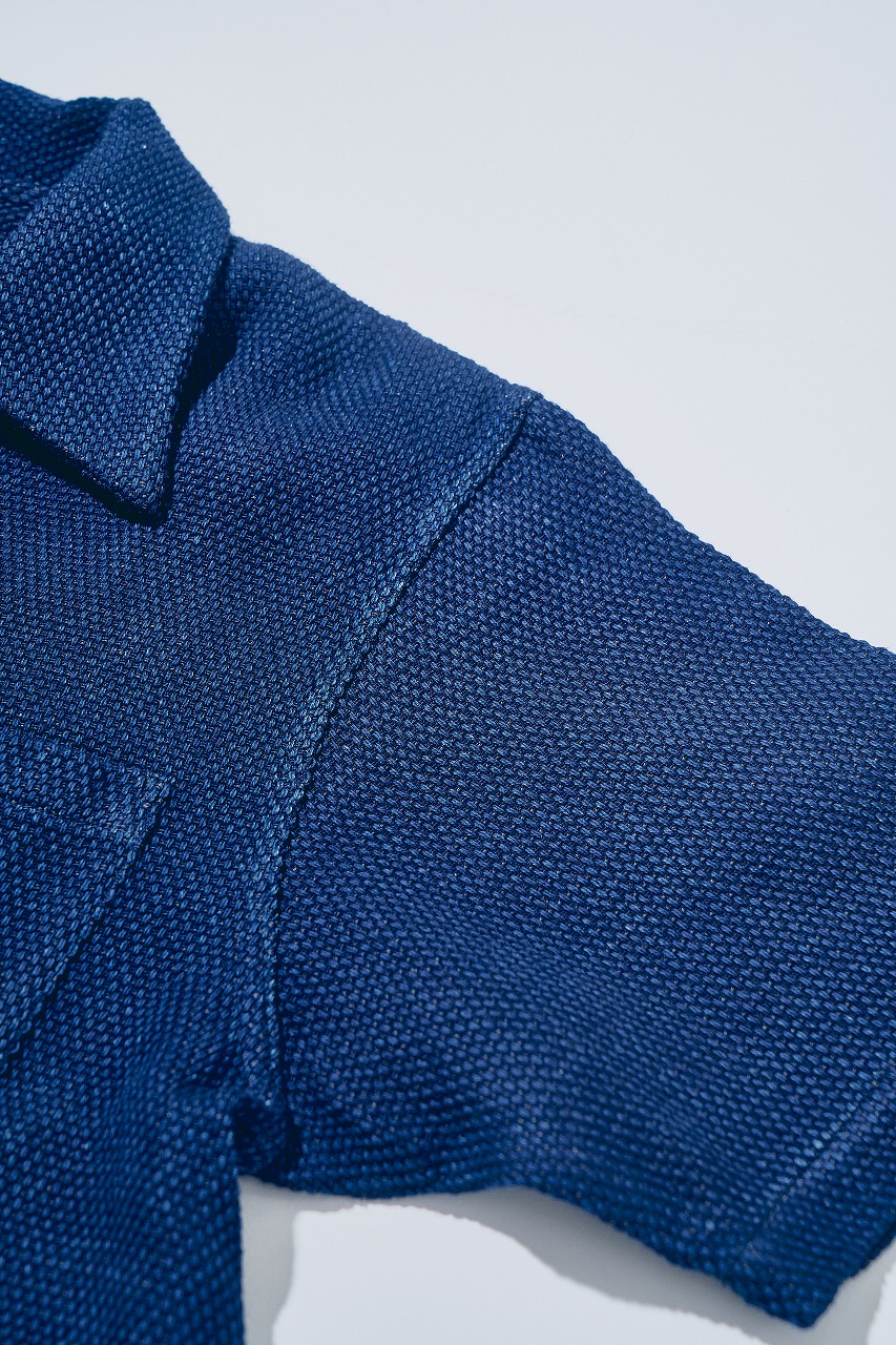 先行予約受付中！SOS27-SK 藍野良刺し子オープンシャツ SOS27SK SAMURAIJEANS サムライジーンズシャツ 半袖シャツの画像