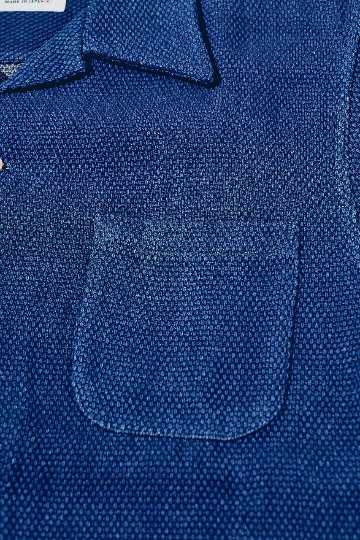 先行予約受付中！SOS27-SK 藍野良刺し子オープンシャツ SOS27SK SAMURAIJEANS サムライジーンズシャツ 半袖シャツの画像