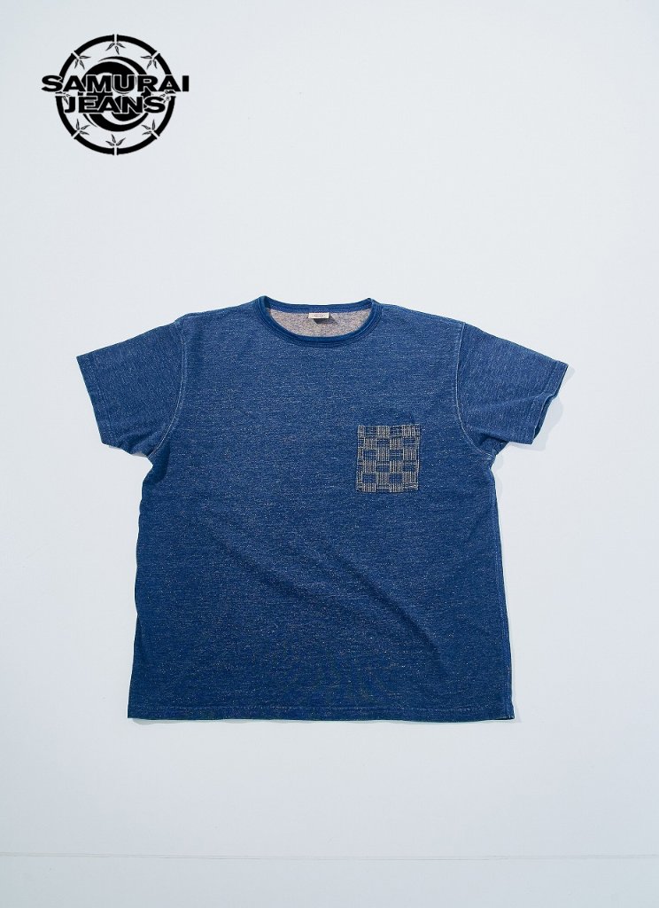 先行予約受付中！SJIT27-102 インディゴ柿渋 SS POCKET T-SHIRT SJIT27102 SAMURAIJEANS サムライジーンズ Tシャツの画像