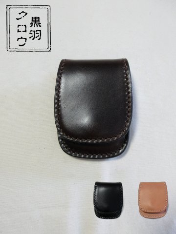 CC-2-小銭入れ2(コインケース2)-CC2-黒羽（CROW：クロウ) レザー メンズの画像